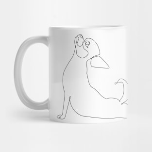 One Line Chihuahua Upward Facing Dog Mug